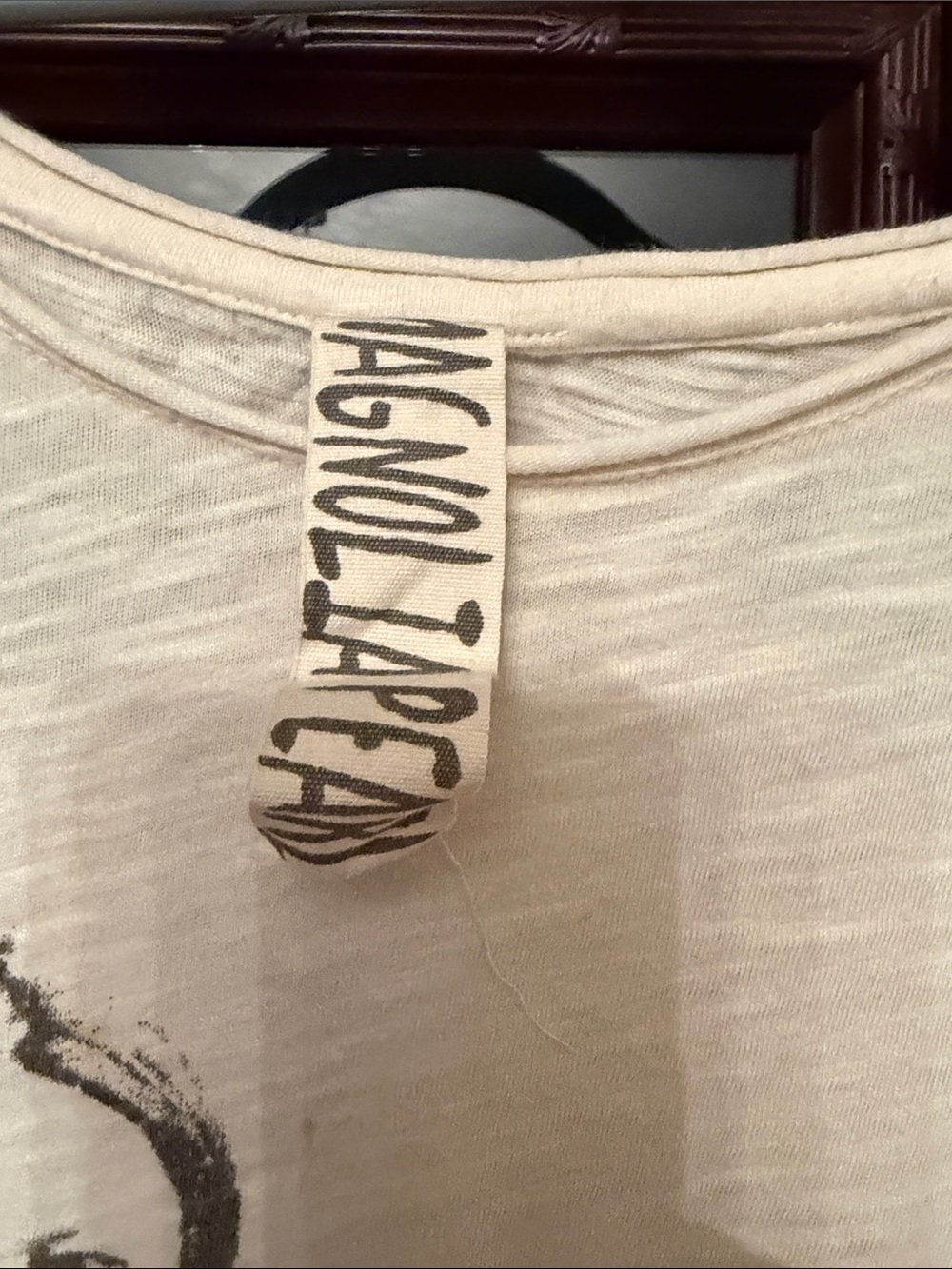 Magnolia Pearl Cream Graphic Tee with Black Print - Picture 3 of 5